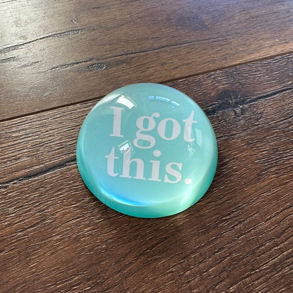 Glass Blue Paperweight